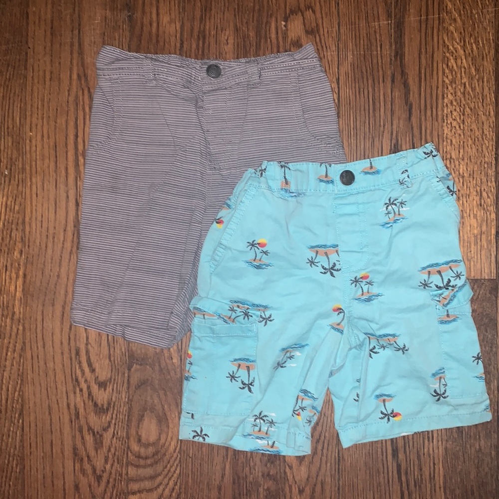 Set of toddler boys shorts.